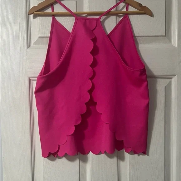 Scalloped Pink Cami Top - Picture 3 of 4